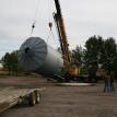 Getting Grain Bin onto Trailer